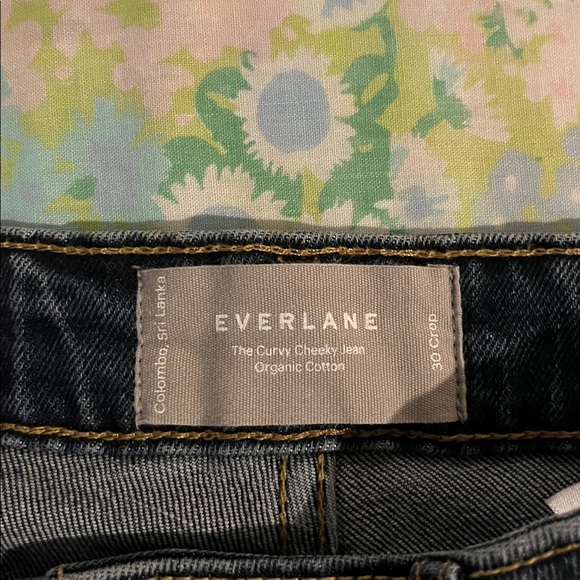 Everlane | Curvy Straight Leg Cheeky Dark Wash Denim Jeans Size 30/10 Crop - Picture 8 of 12